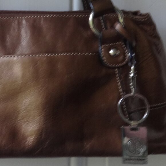 Giani Bernini leather copper color shoulder bag, top zipper closure very soft - Picture 16 of 16